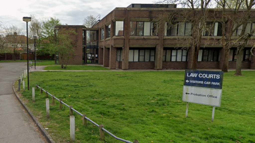 A google maps image of the entrance to Staines Magistrates' Court in Surrey.