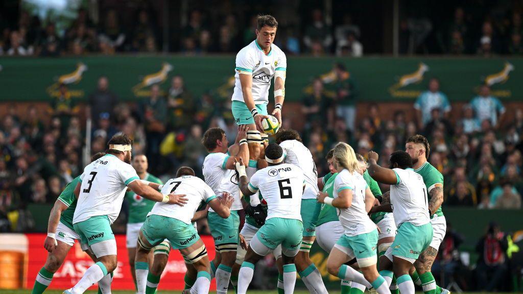 Franco Mostert is lifted in the line-out