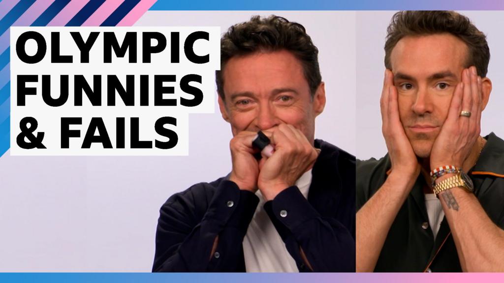 Jackman & Reynolds react to funny Olympic moments