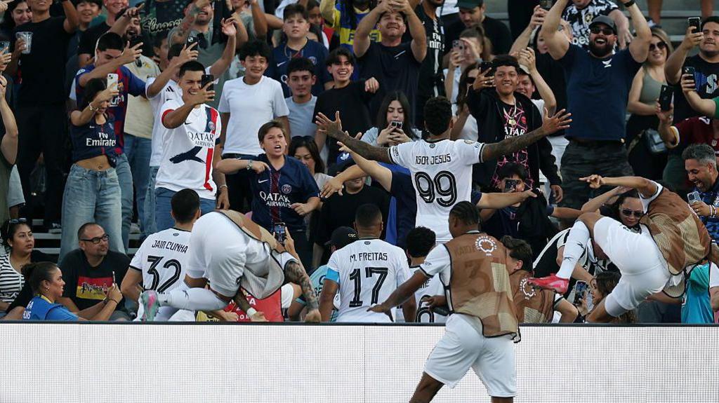 Igor Jesus celebrates