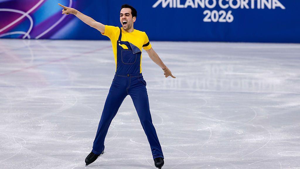 Tomas Guarino Sabate of Spain competing in the Men Single Skating - Short Program during Day 4 of Figure Skating