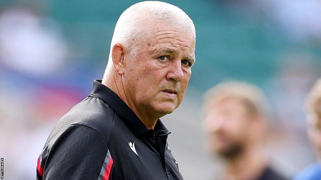 Warren Gatland surveys his players before a game