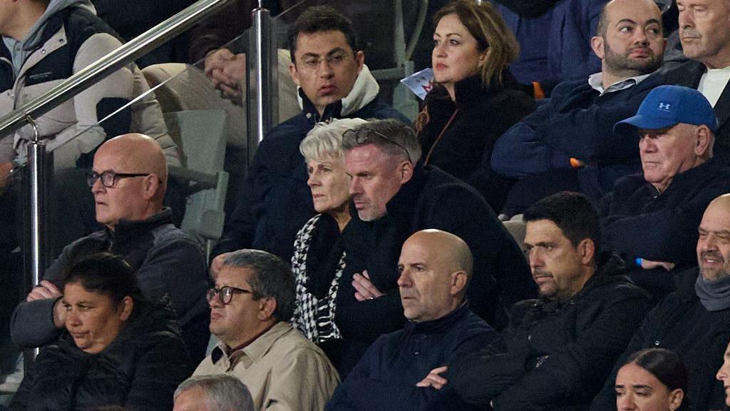 Jamie Carragher watching his son play