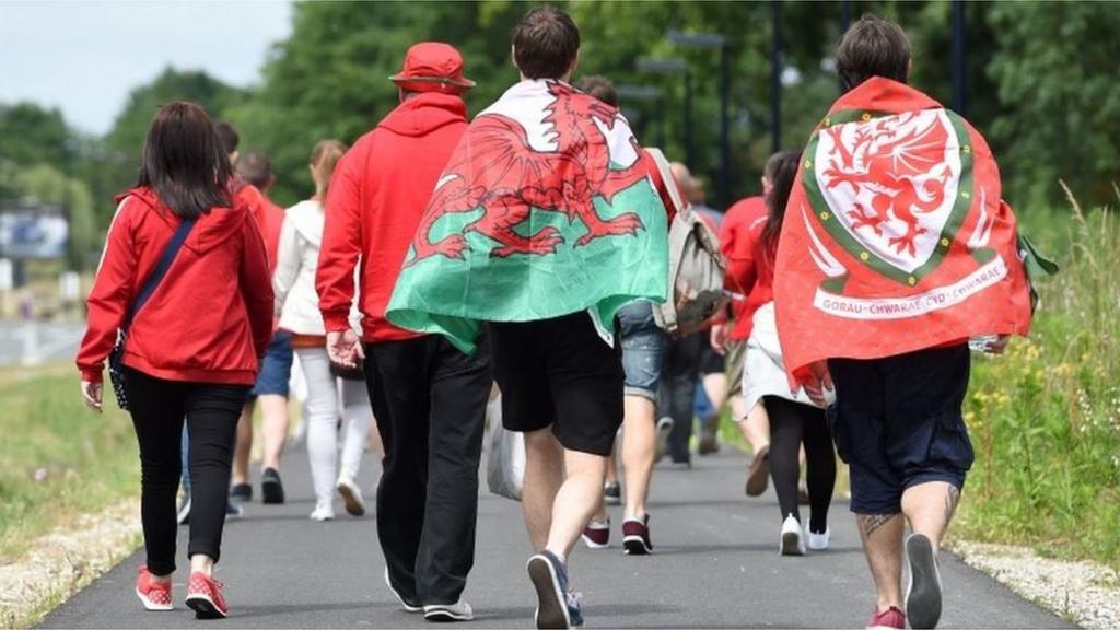 Wales fans in Bordeaux