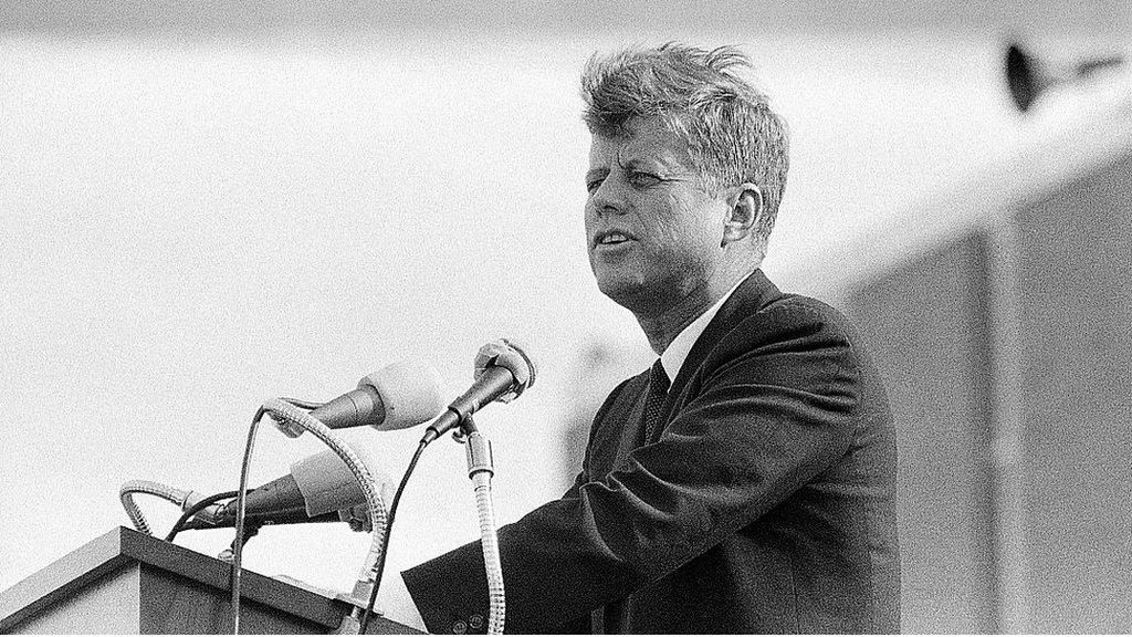 Kennedy speaking before his death