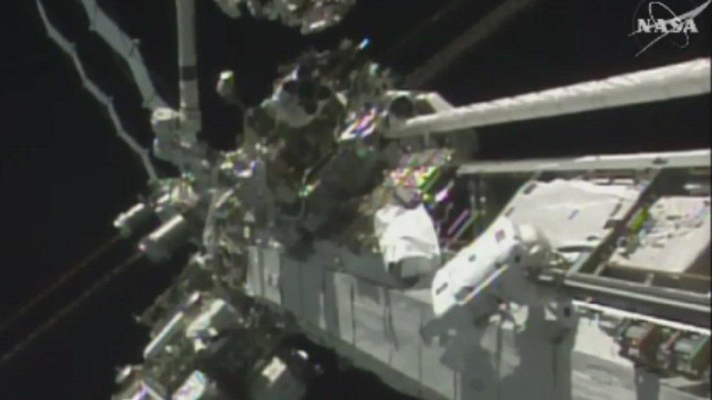 Tim Peake taking a spacewalk