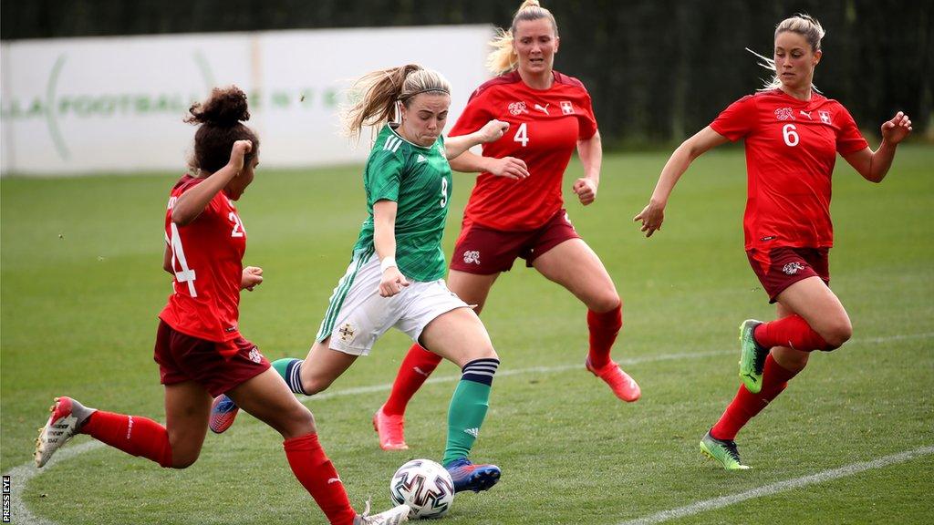 Northern Ireland played Switzerland, the Faroe Islands and Romania last February in Spain