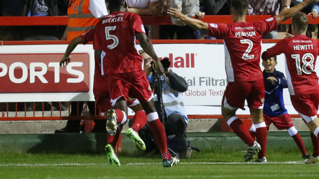 Accrington celebrate win