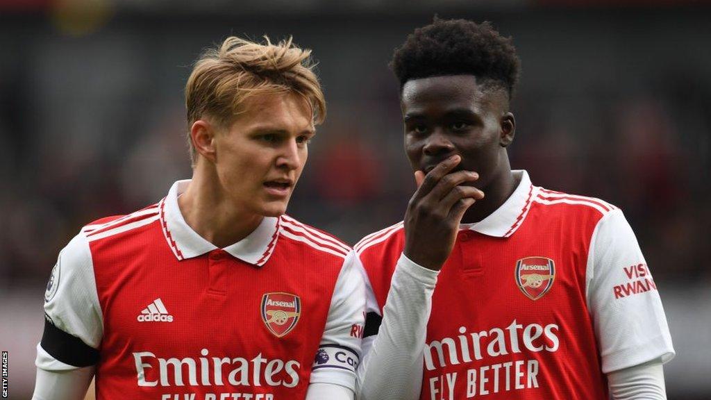 Martin Odegaard and Bukayo Saka