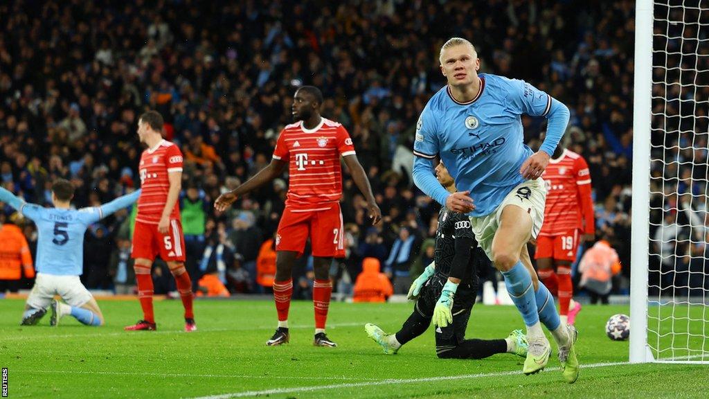 Erling Haaland celebrates