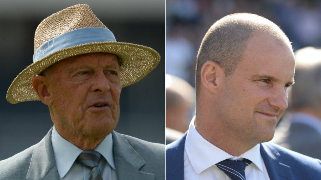 Geoffrey Boycott and Andrew Strauss