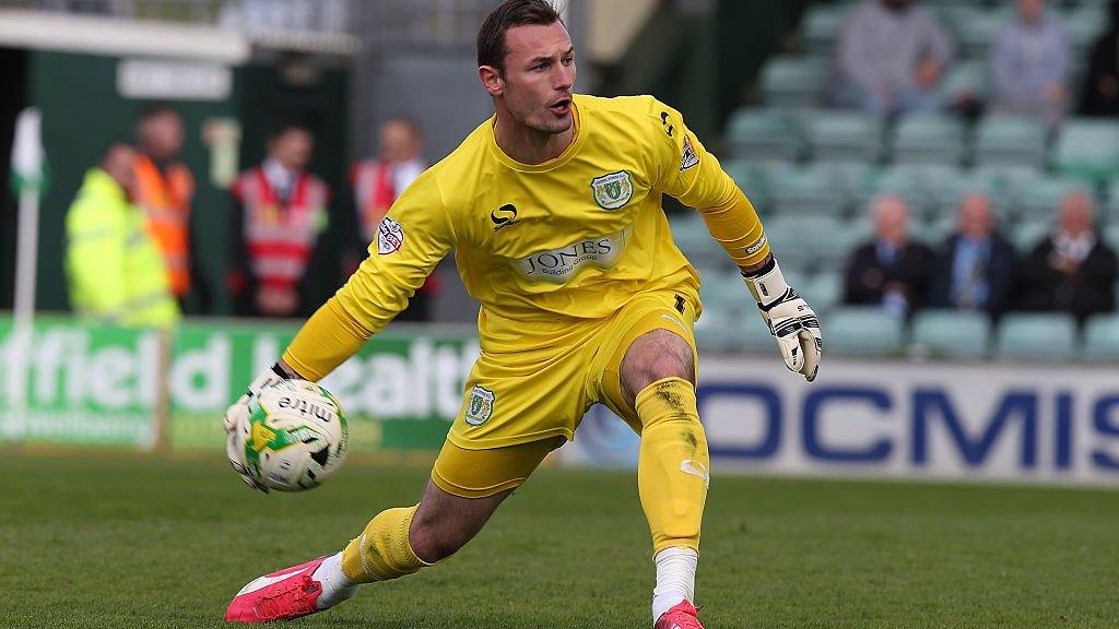 Yeovil Town goalkeeper Artur Krysiak