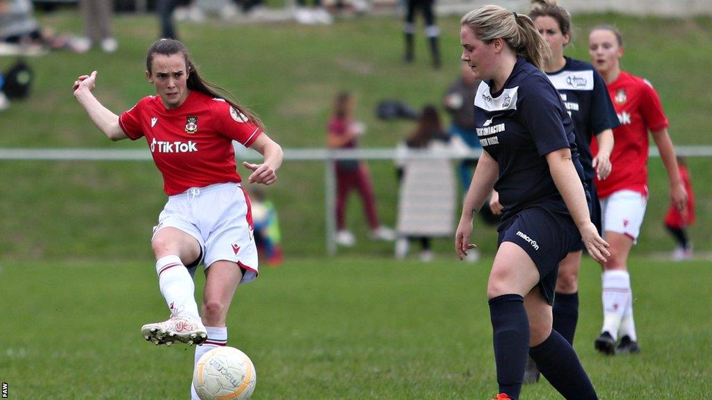 Rosie Hughes during Wrexham AFC Women vs Llanfair United Ladies FC in the Genero Adran North Group 1