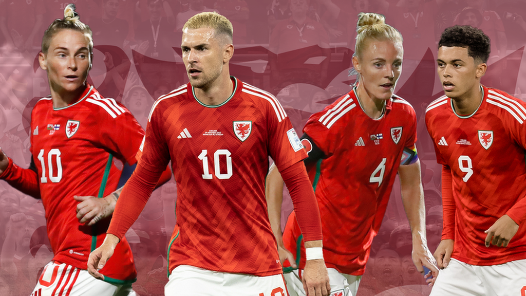 Wales internationals Jess Fishlock, Aaron Ramsey, Sophie Ingle and Brennan Johnson