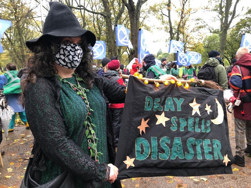 Protestor in Edinburgh