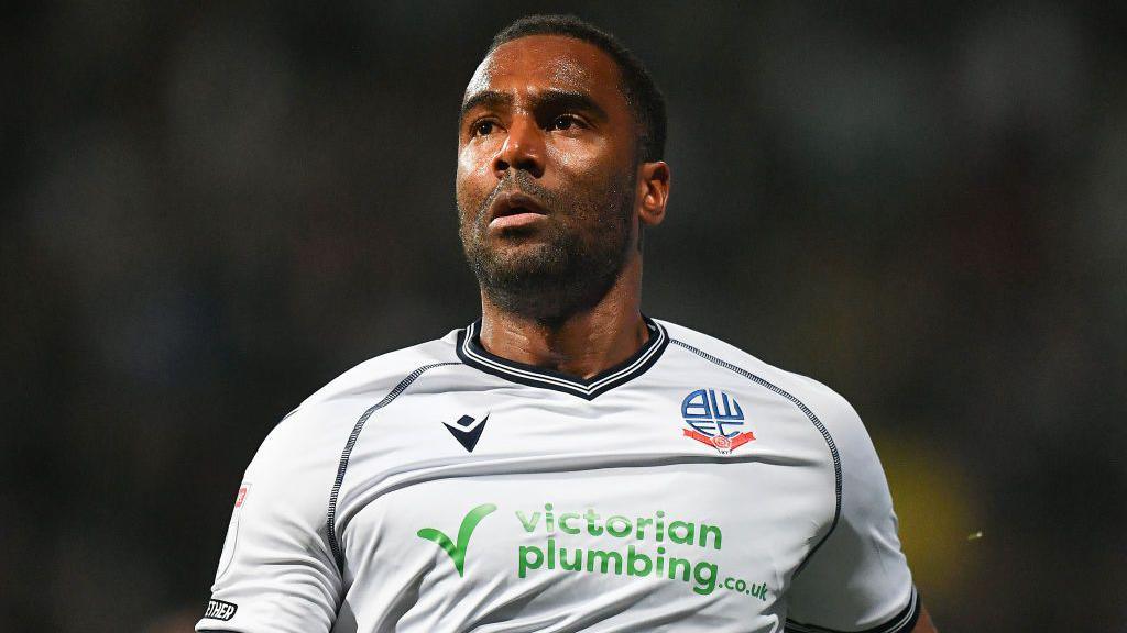 Cameron Jerome playing for Bolton Wanderers
