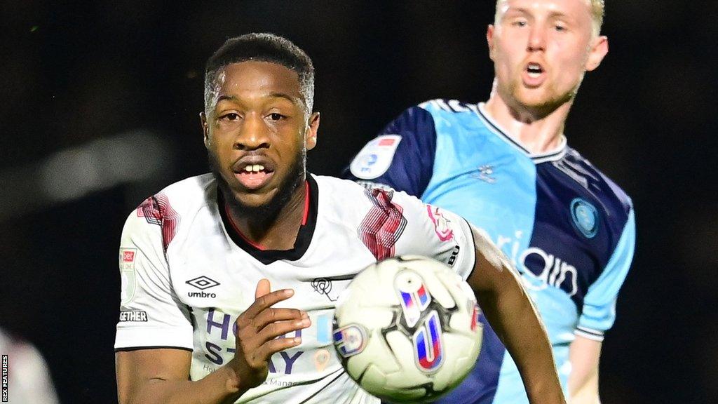 Wycombe v Derby match action