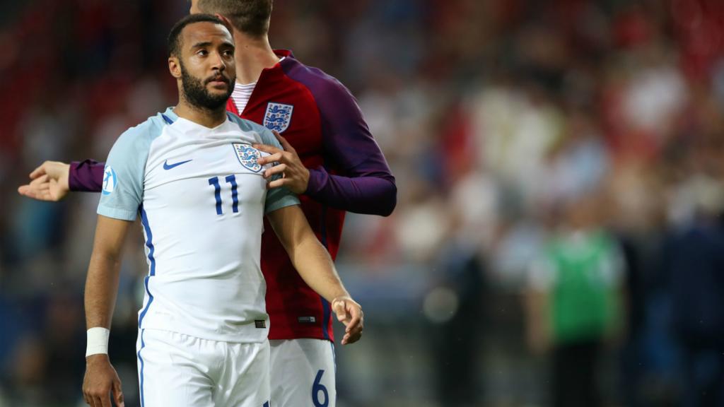 England's Nathan Redmond misses the crucial penalty