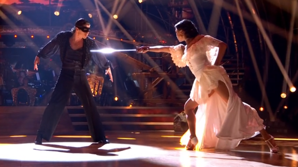 Lewis and partner performing on Strictly 