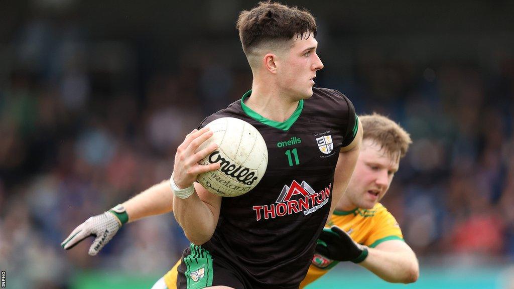 Conhuir Johnston scored both Cargin's goal in the Antrim Final win over Dunloy