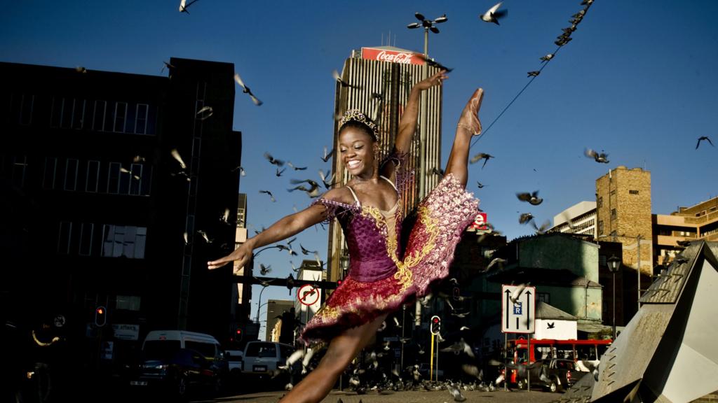 Ballet dancer Michaela DePrince poses in Johannesburg, South Africa