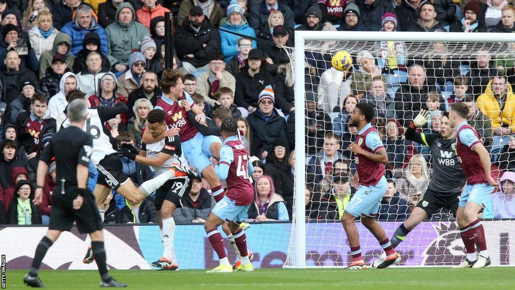 Fulham score the opening goal against Burnley