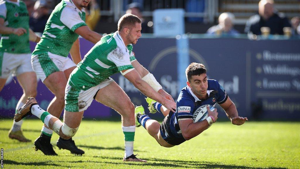 Cameron Redpath scores for Bath against Newcastle