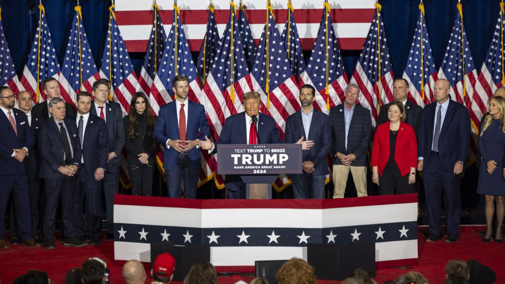 Donald Trump speaks at the Iowa Events Center