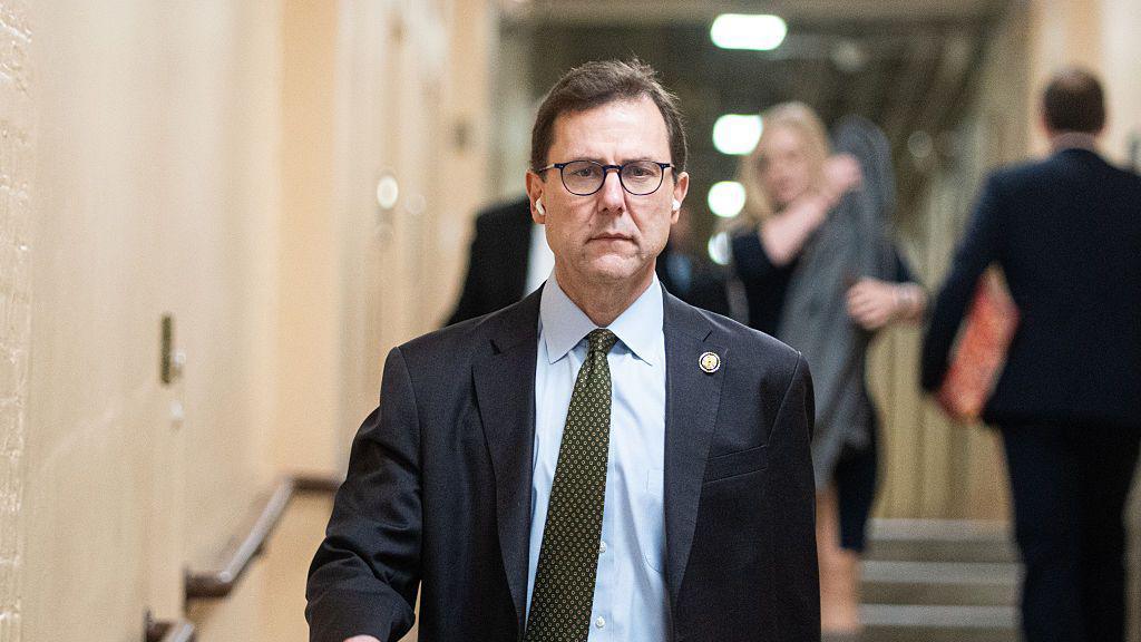 Republican Congressman Tom Kean Jr arrives to the US Capitol in March for a caucus meeting