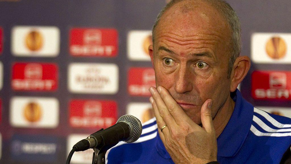 Tony Pulis faces the media during his time as Stoke boss