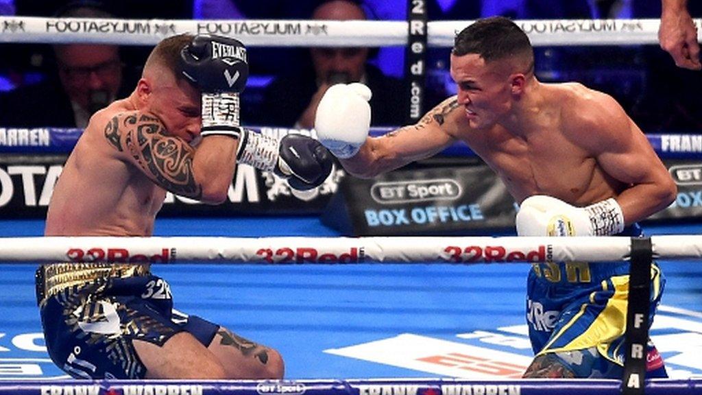 Josh Warrington beat Carl Frampton in a thrilling fight in December