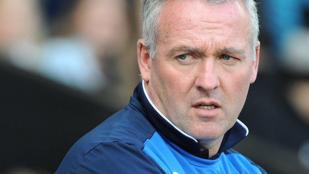 Paul Lambert on the touchline with Stoke