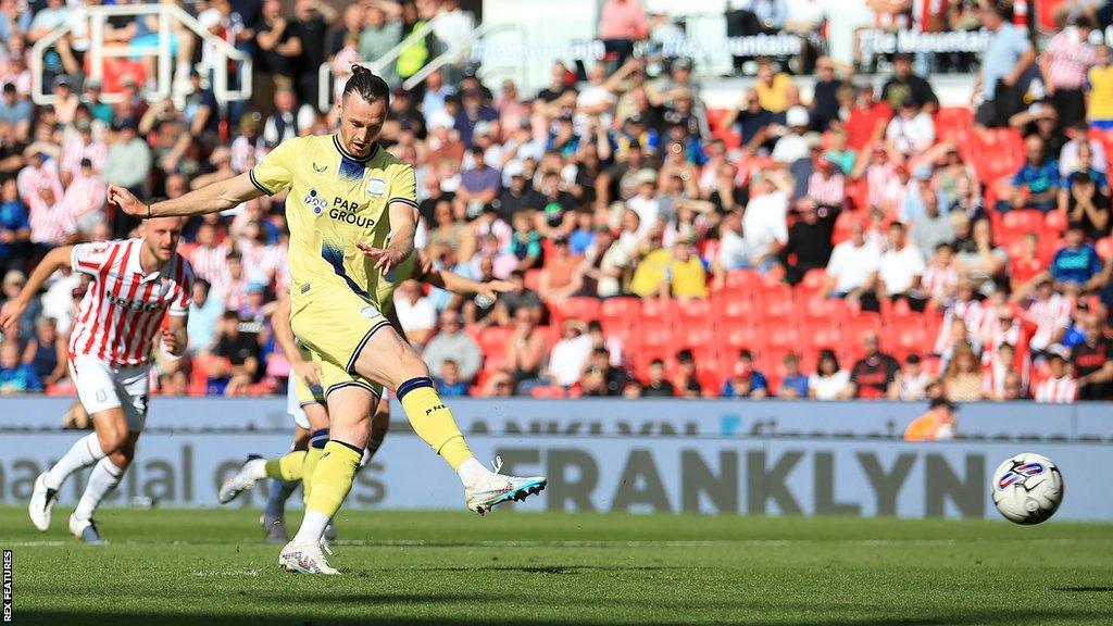 Will Keane scores from the penalty spot