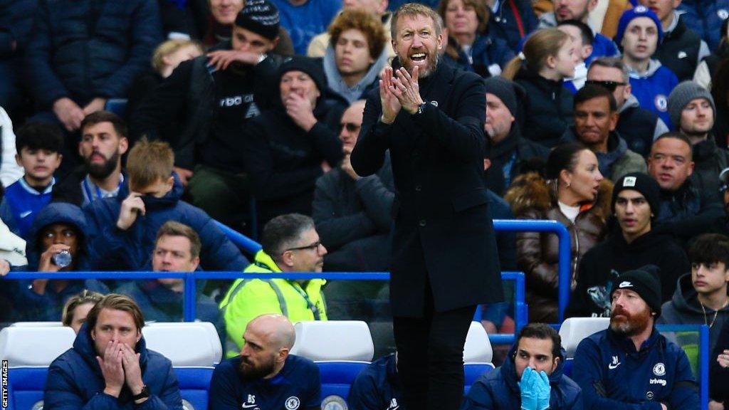 Graham Potter applauds