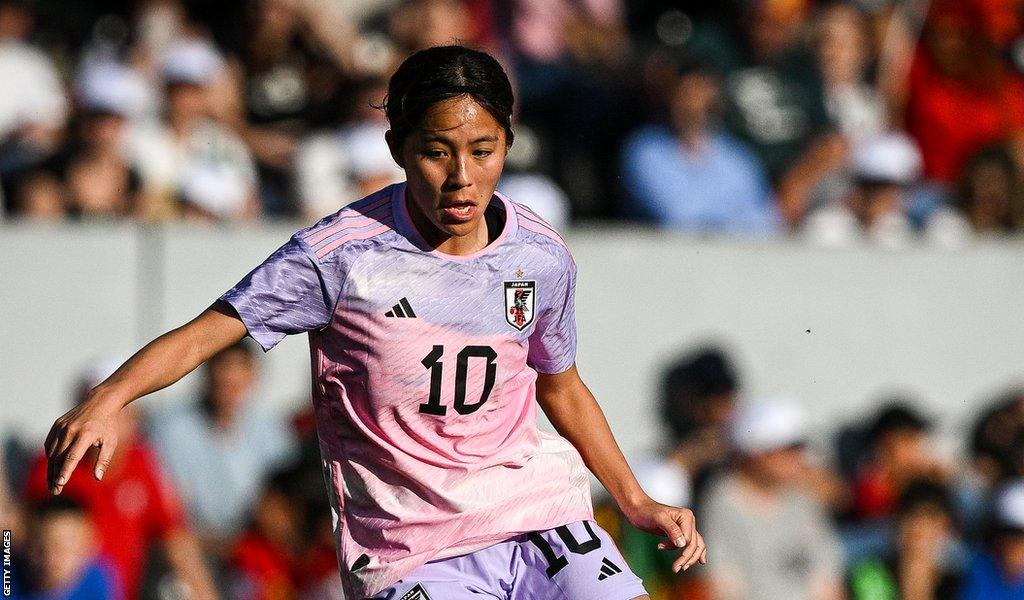 Mana Iwabuchi playing for Japan in April