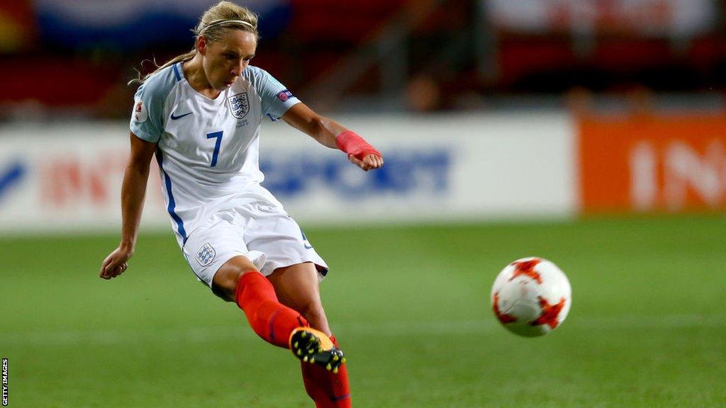 Jordan Nobbs against the Netherlands at Euro 2017