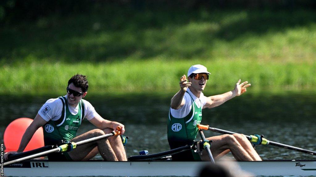 Philip Doyle (right) and Daire Lynch winning World Championship bronze in Belgrade