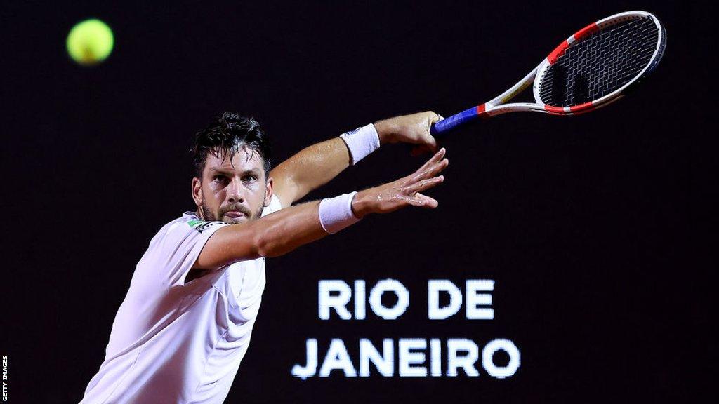 British number one Cameron Norrie in action at the ATP Rio Open