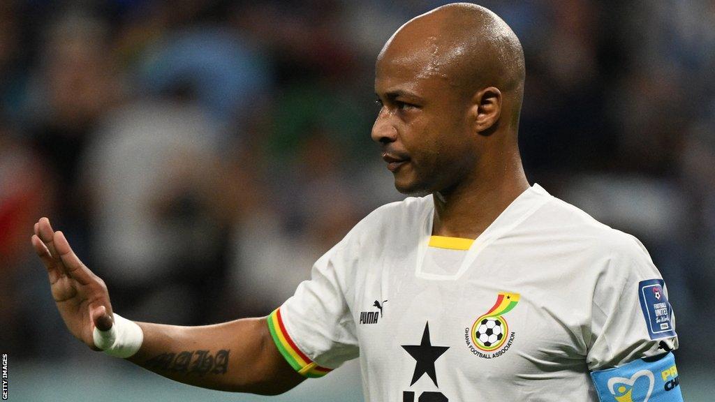 Andre Ayew in action for Ghana