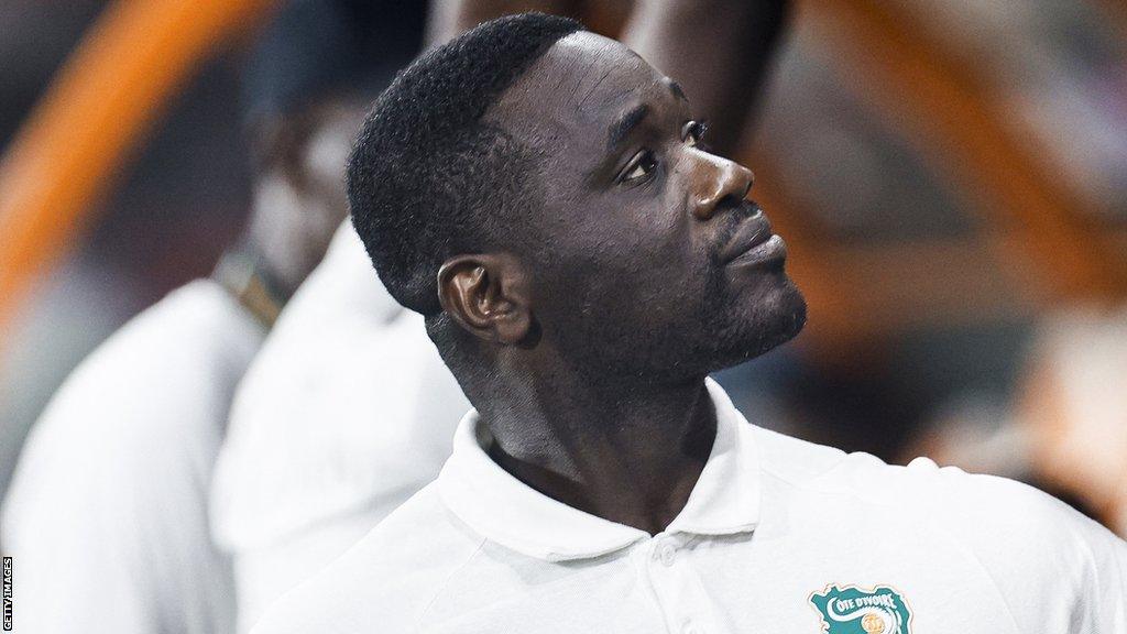 Ivory Coast's French coach Emerse Fae looks on ahead of the Africa Cup of Nations (Afcon) 2023 round of 16 football match between Senegal and Ivory Coast at the Stade Charles Konan Banny in Yamoussoukro