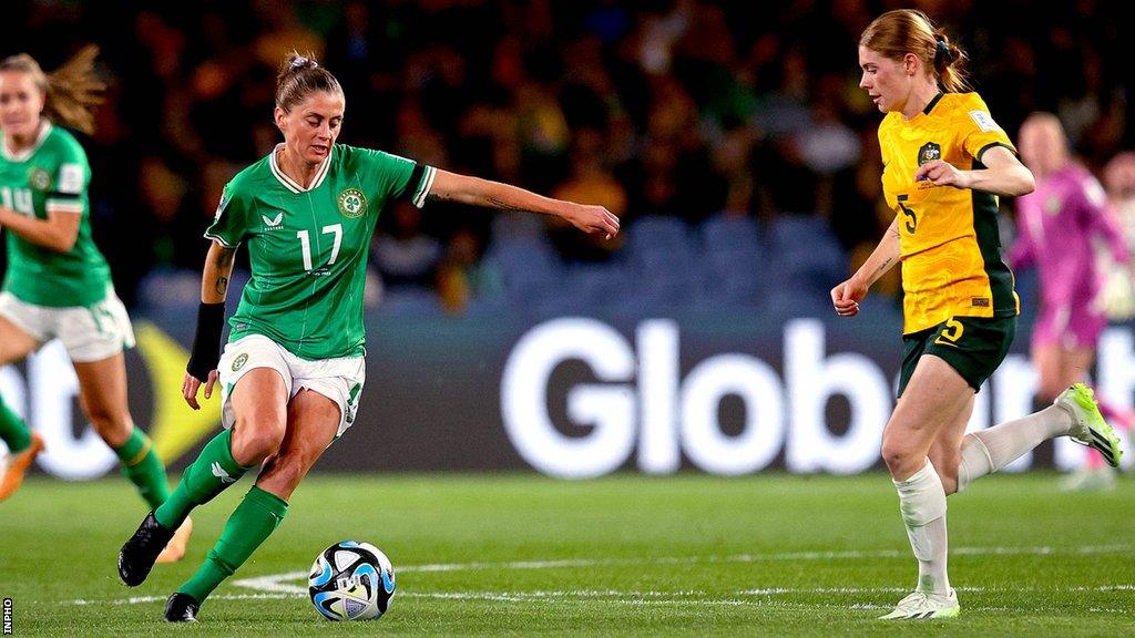 Sinead Farrelly in action against Australia