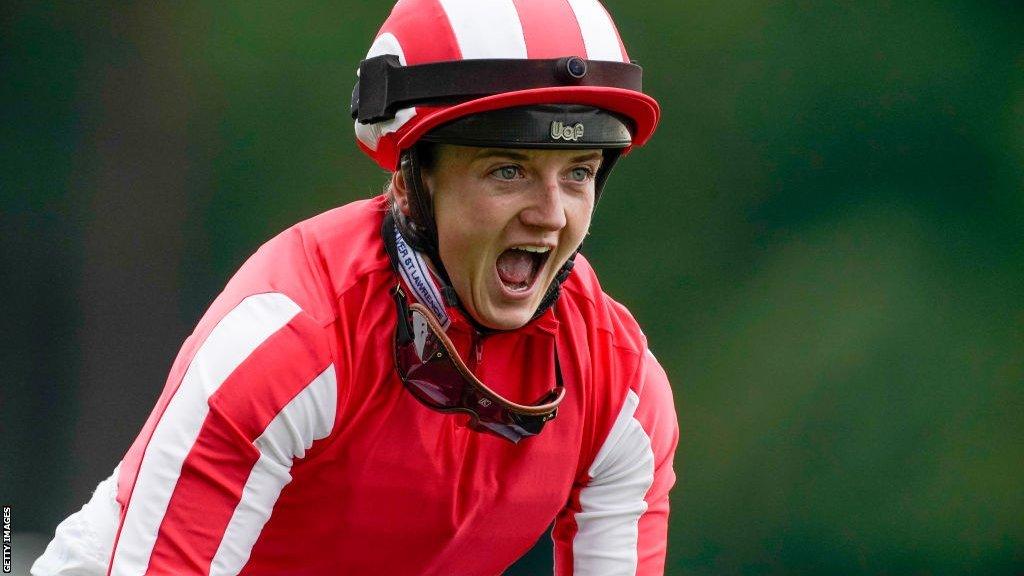 Hollie Doyle after winning the King's Stand Stakes on Bradsell