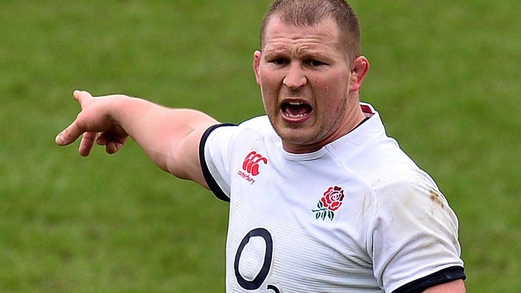 Dylan Hartley during training