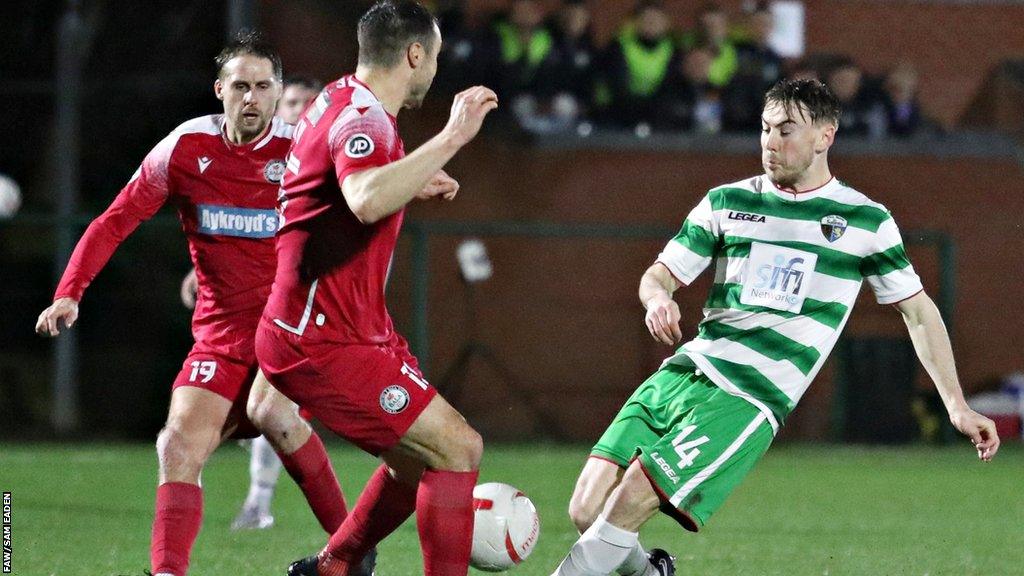 Saints' Danny Williams and Bala's Anthony Kay