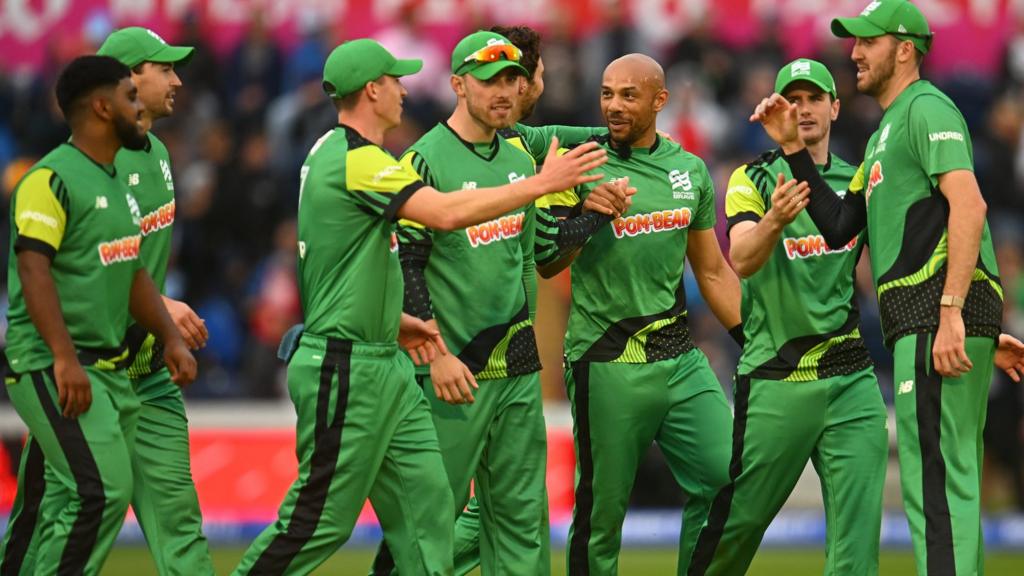 Tymal Mills celebrates a wicket