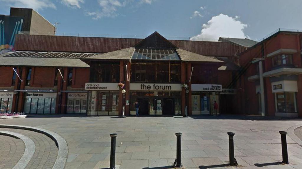 A general view of entrance to The Forum in Barrow, Cumbria