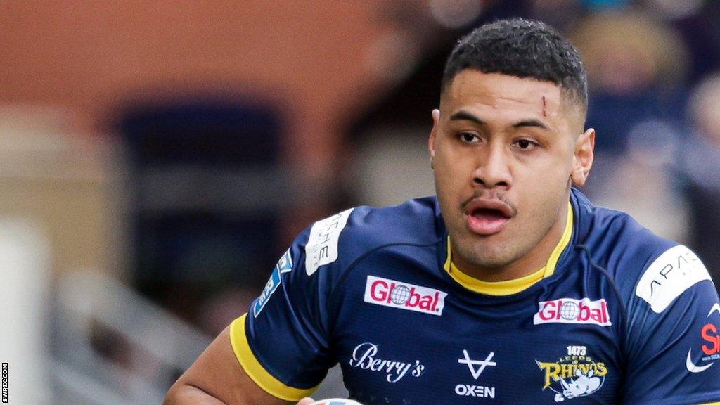 David Fustitu'a scored a hat-trick for Leeds Rhinos on his 150th career appearance