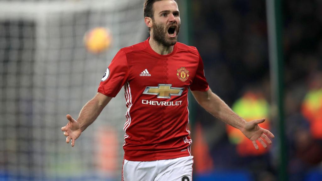 Juan Mata celebrates