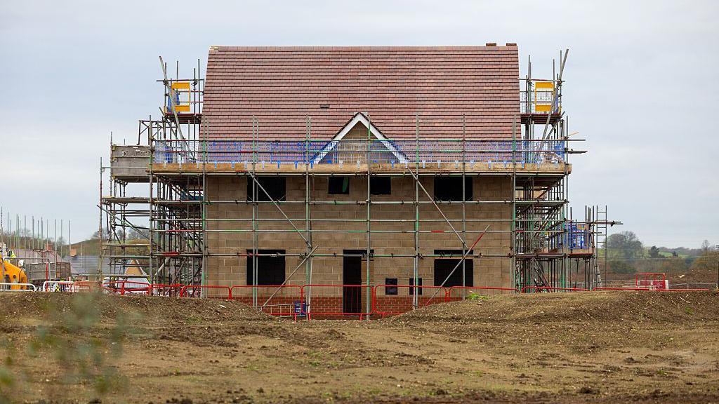 A house under construction at a Crest Nicholson housing estate