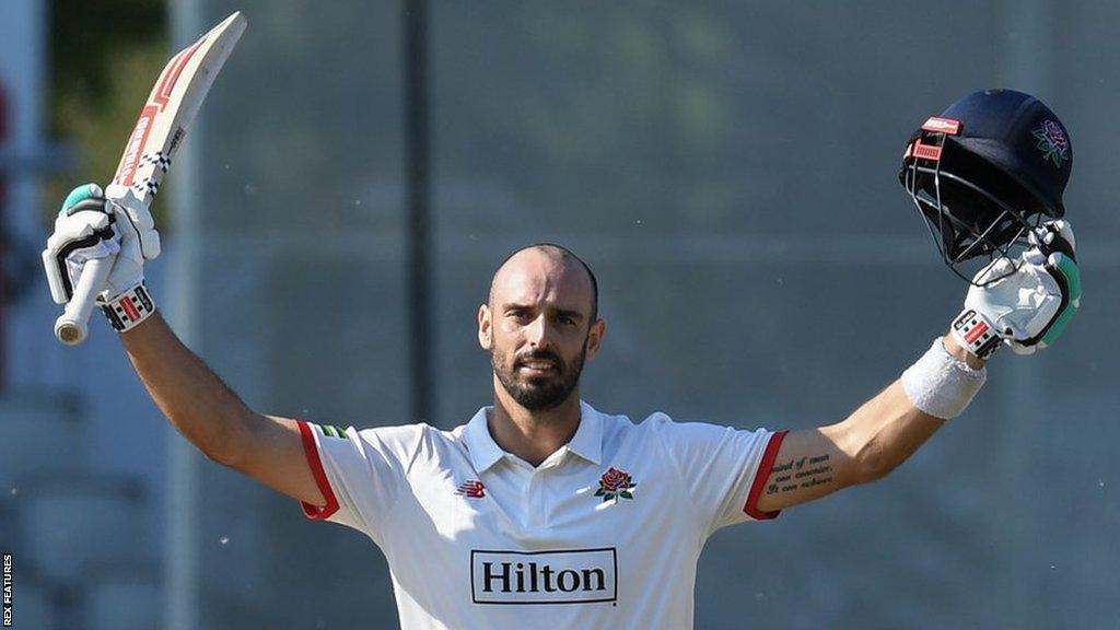 Daryl Mitchell hit his first century for Lancashire - but it was his fourth in England following last summer's three in successive Tests at Lord's, Trent Bridge and Headingley